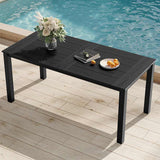 YEFU® HIPS Long Patio Dining Table Set