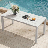 YEFU® HIPS Long Patio Dining Table Set
