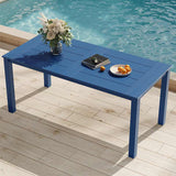 YEFU® HIPS Long Patio Dining Table Set