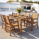 YEFU® HIPS Long Patio Dining Table Set