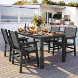 YEFU® HIPS Long Patio Dining Table Set