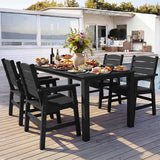 YEFU® HIPS Long Patio Dining Table Set
