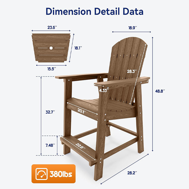 YEFU®︎ Tall Adirondack Chair Set of 2
