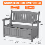 YEFU®︎ Outdoor Storage Bench – Weatherproof & Durable