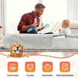 Machine-washable faux fur cover of YEFU® Human Dog Bed – easy to clean and maintain, keeping it fresh for daily use.