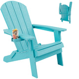 YEFU®︎ Oversized Plastic Adirondack Chair with Cup Holder