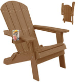 YEFU®︎ Oversized Plastic Adirondack Chair with Cup Holder