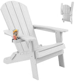 YEFU®︎ Oversized Plastic Adirondack Chair with Cup Holder